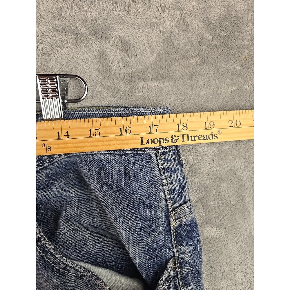 Levi's Silver Tab Jeans Mens Fit 36x27 Blue Distressed True Boot‎ Straight - Picture 14 of 16